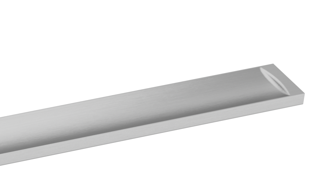 Profilul rigolei Linearis Infinity este alcătuit din oțel inoxidabil periat sau lustruit V4A