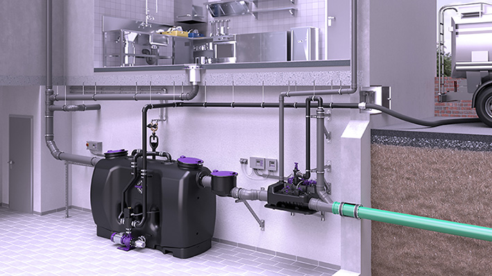 Propunere de instalare a separatorului de grăsimi EasyClean free cu sistemul hibrid de ridicare Ecolift L Propunere de instalare a separatorului de grăsimi EasyClean free cu sistemul hibrid de ridicare Ecolift L