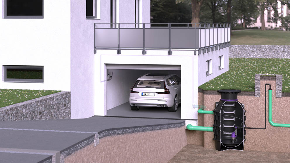 Diferite opțiuni de montare fac stația de pompare Aquapump XL deosebit de flexibilă.