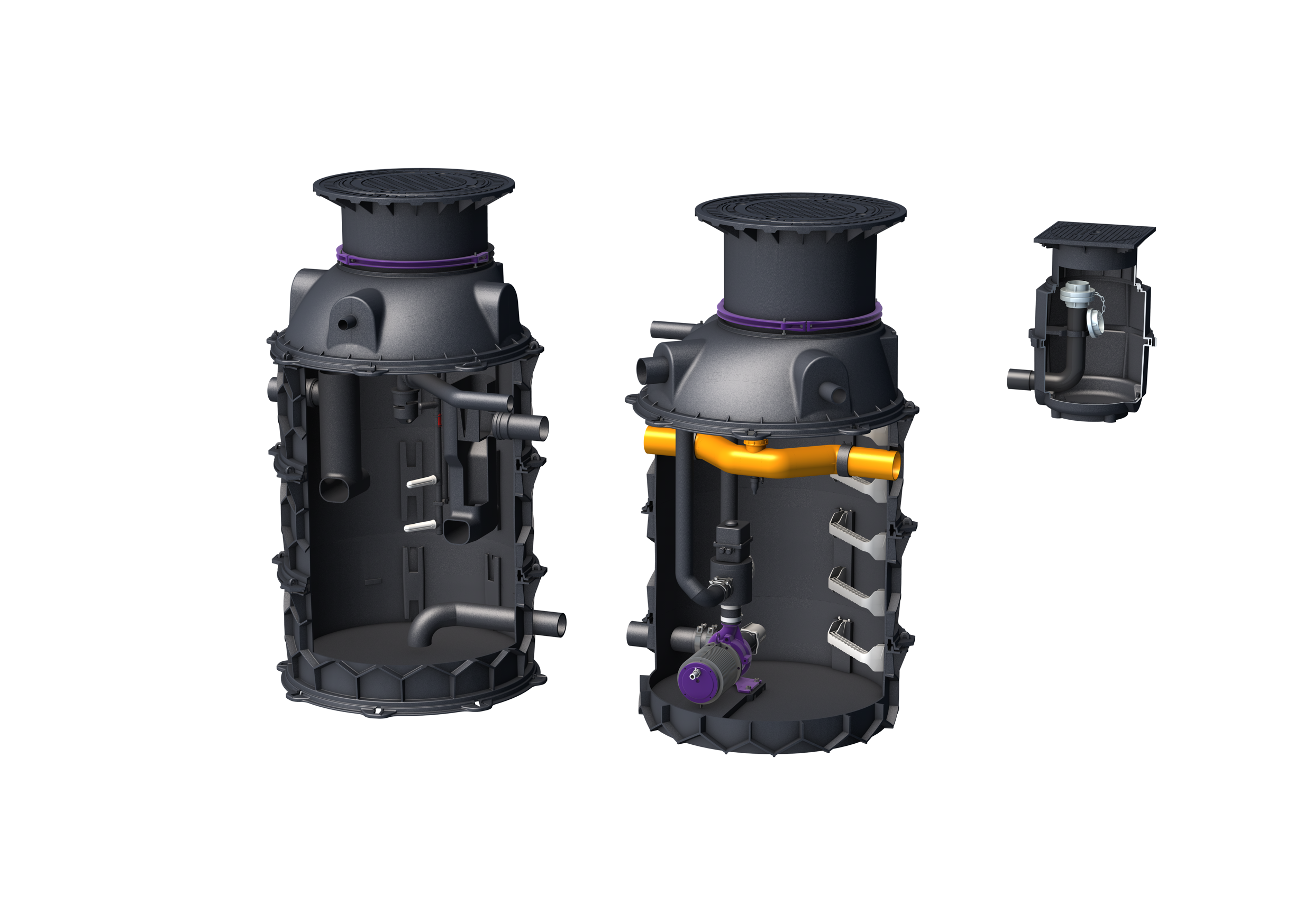 Separatorul de grăsime EasyClean ground Auto Mix & Pump, NS 1 - 10