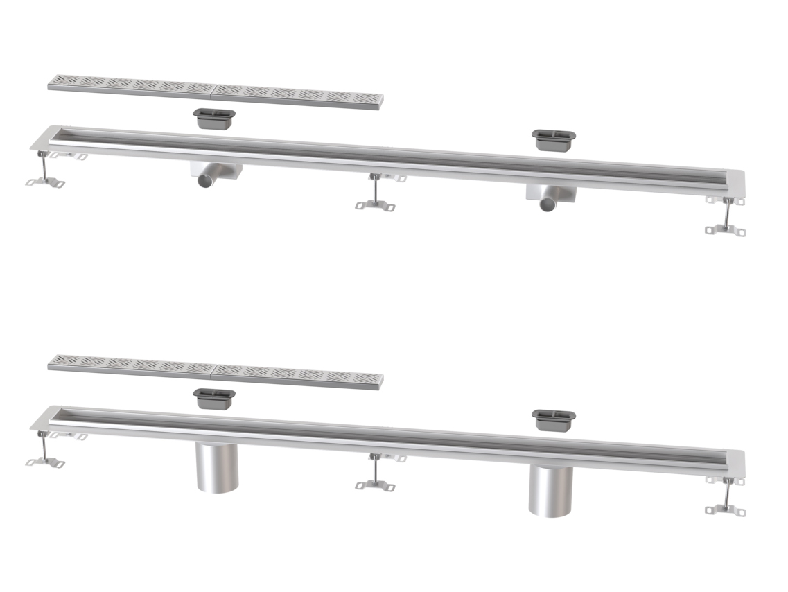 Jgheab cu design Ferrofix cu două ieșiri verticale sau orizontale