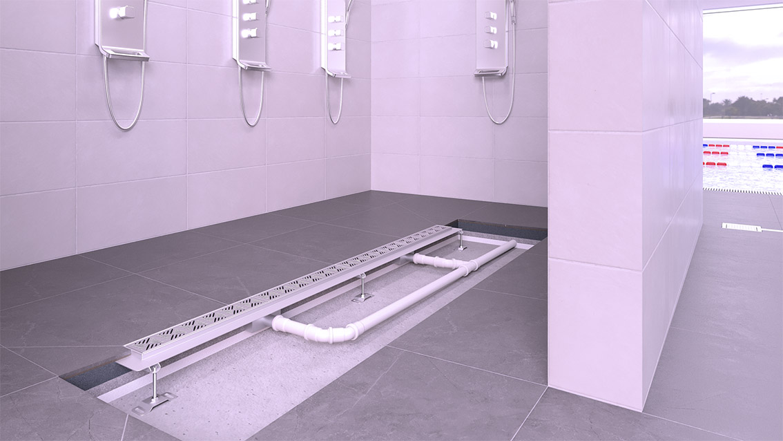 Canalul de design în zona picioarelor goale