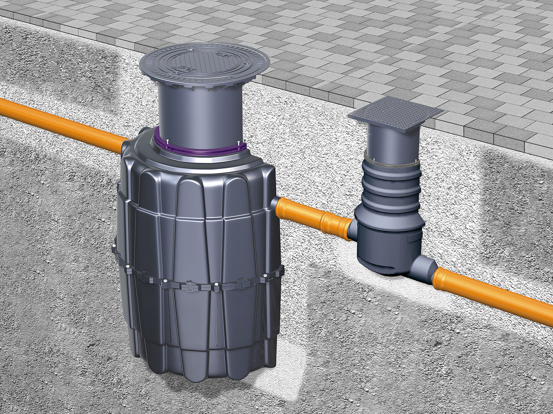 Propunere de montare separatorul de grăsime EasyClean ground