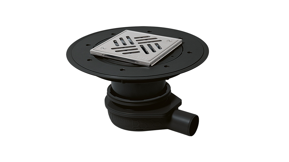 Sifonul de baie varianta ultraplată 79, DN 50 cu piesă de prelungire Variofix și grătar cu fante Sifonul de baie varianta ultraplată 79, DN 50 cu piesă de prelungire Variofix și grătar cu fante