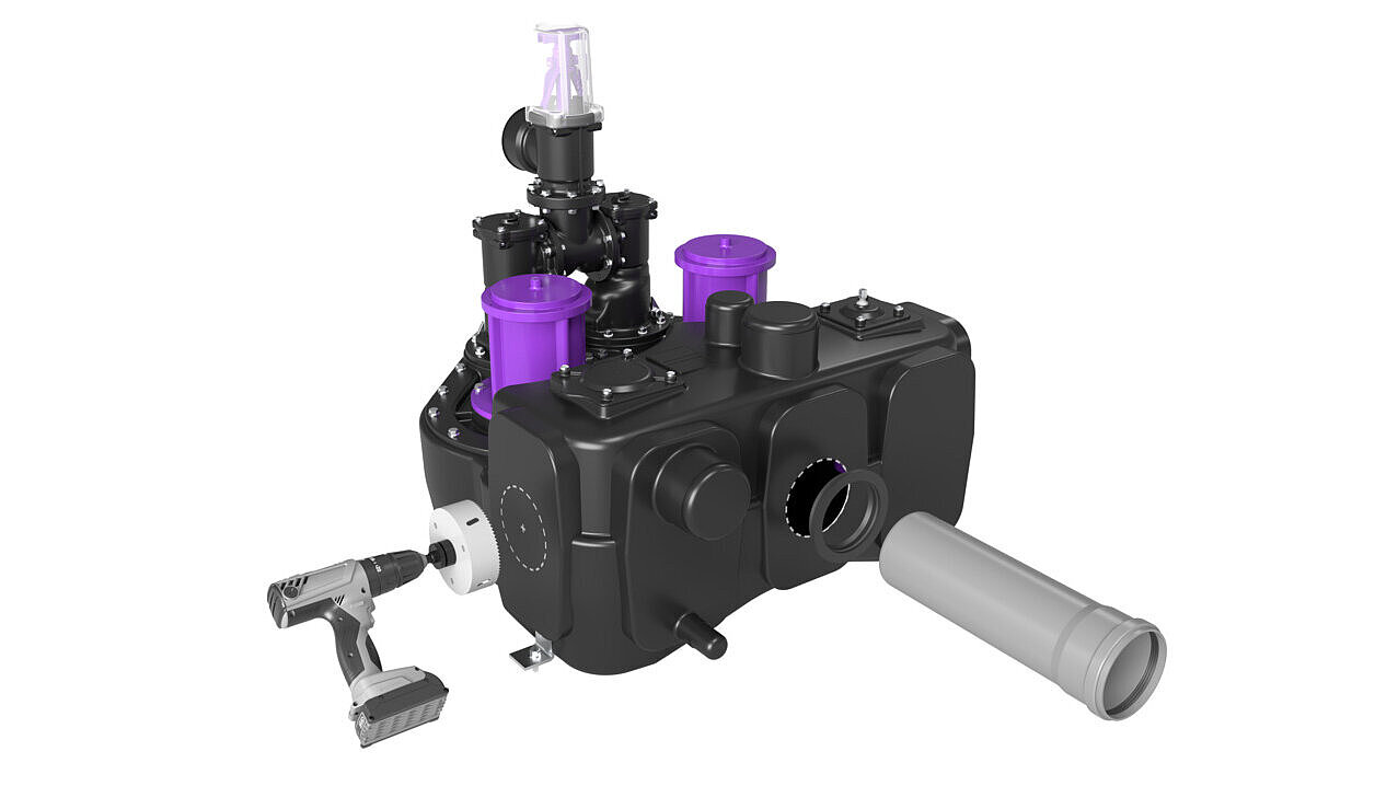 Aqualift XL, posibilități variabile de racordare Aqualift XL, posibilități variabile de racordare