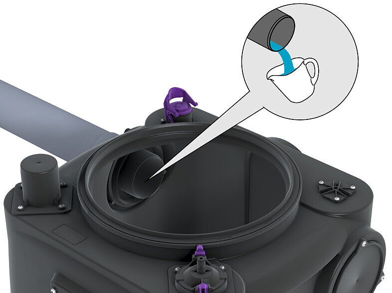 Prelevare de probe la instalația de ridicare Aqualift S 100 Prelevare de probe la instalația de ridicare Aqualift S 100