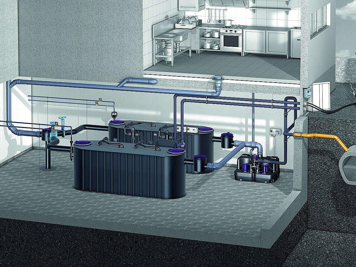 Schema de montaj EasyClean free Auto Mix & Pump, NS 15 - 50