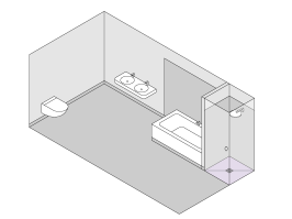Baie privată cu cadă fără duș și cu cabină de duș la nivelul pardoselii, prevăzută cu paravan. Baie privată cu cadă fără duș și cu cabină de duș la nivelul pardoselii, prevăzută cu paravan.